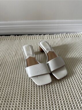 Franco Sarto White Leather Cruella Sandal